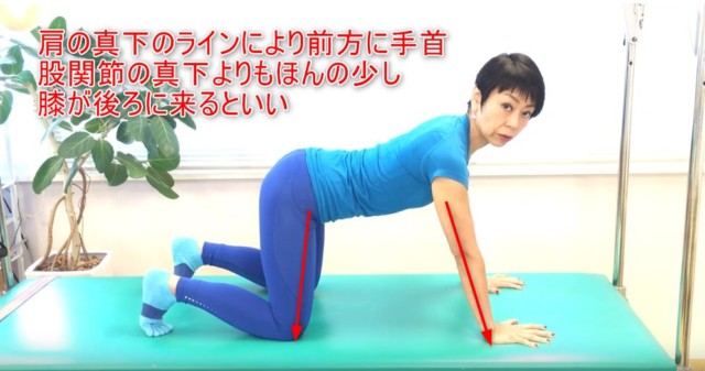 10-04_肩の真下のラインにより前方に手首股関節の真下よりもほんの少し膝が後ろに来るといい