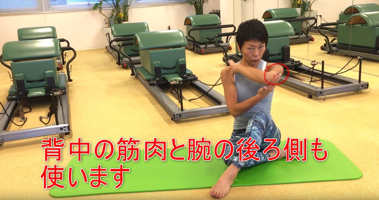 56-08_背中の筋肉と腕の後ろ側も使います