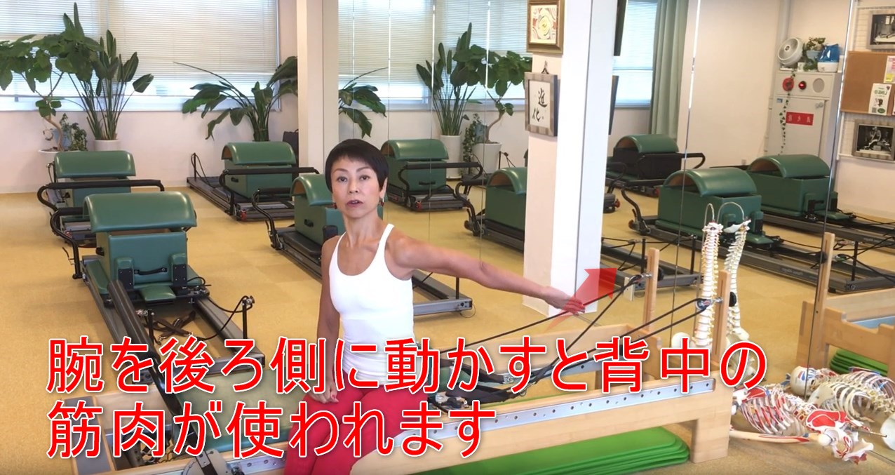 60-02_腕を後ろ側に動かすと背中の筋肉が使われます